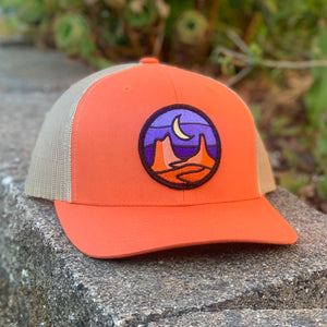 Desert Curved-Brim Trucker (Orange/Sand)