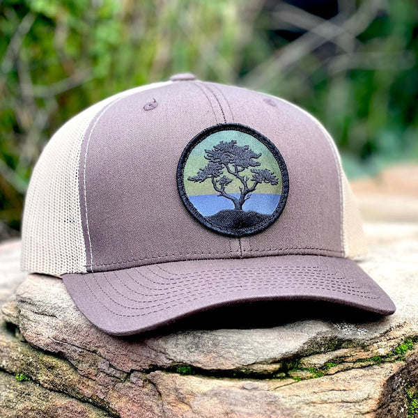 Blackout Cypress Curved-Brim Trucker (Brown/Sand)