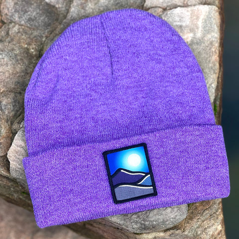 Classic Beanie (Purple) with Full Moon Patch