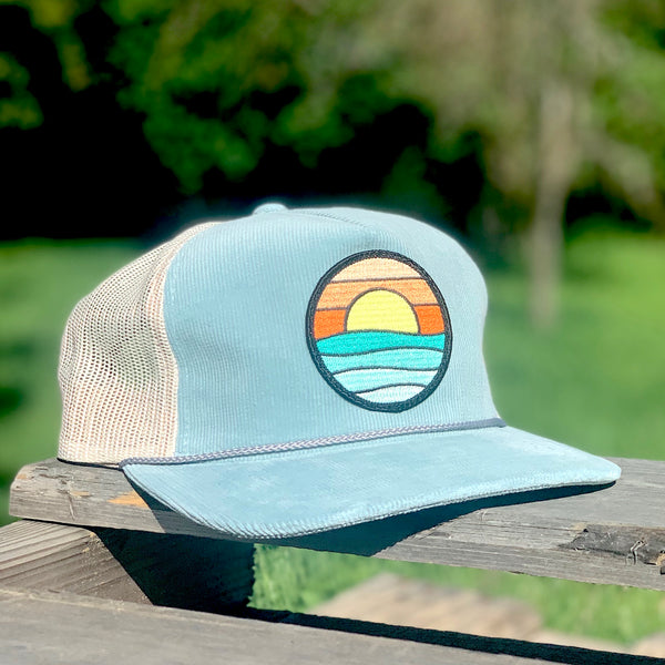 Serenity Corduroy Trucker (Sky/Ivory)