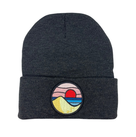 Classic Beanie (Charcoal) with Beach Day Patch