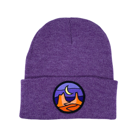 Classic Beanie (Purple) with Desert Patch