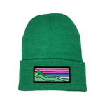 Classic Beanie (Green) with Pink Ridgecrest Patch