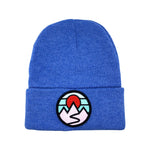 Classic Beanie (Ocean) with Mountains Patch