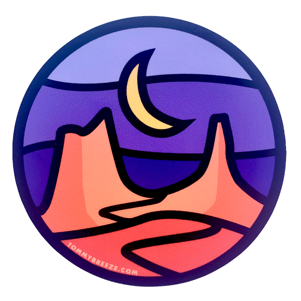 Desert Moon Sticker