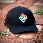 Curved-Brim Trucker (Black) with 415 Patch
