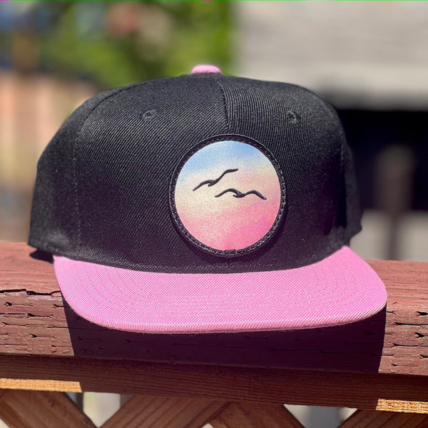 Birds Kids’ Snapback (Black/Pink)