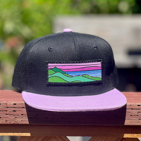 Pink RIdgecrest Kids’ Snapback (Black/Lavender)