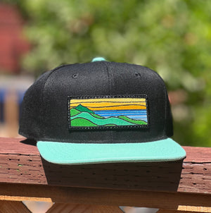Gold Ridgecrest Kids’ Snapback (Black/Mint)