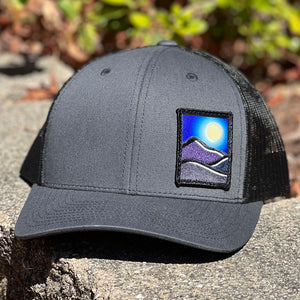 Full Moon Curved-Brim Trucker (Charcoal/Black)