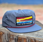 Point Reyes Flat-Brim Rope Hat (Slate/Maroon)
