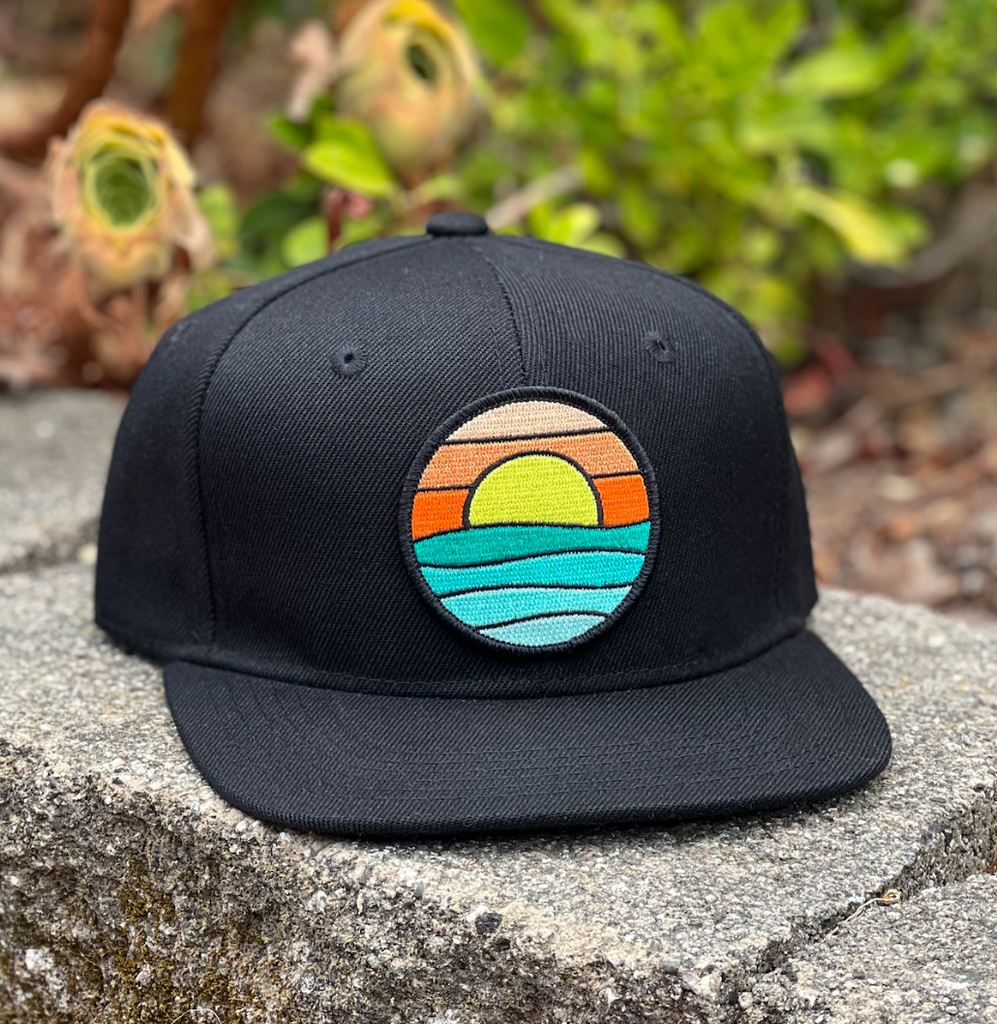 Kids Snapback Black with Serenity Patch