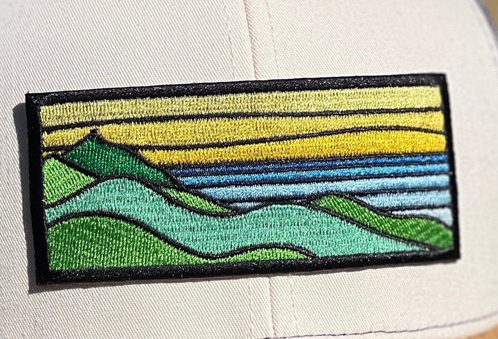 Close-up of Ridgecrest patch embroidery